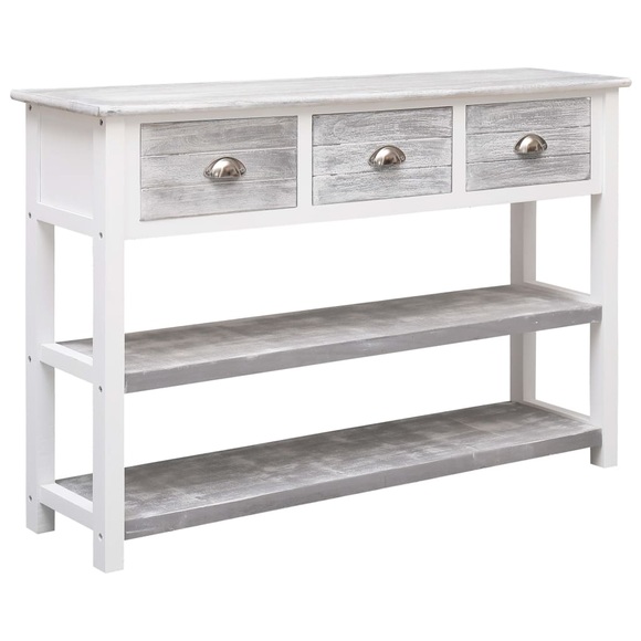 Sideboard Antik-Grau 115 x 30 x 76 cm Holz
