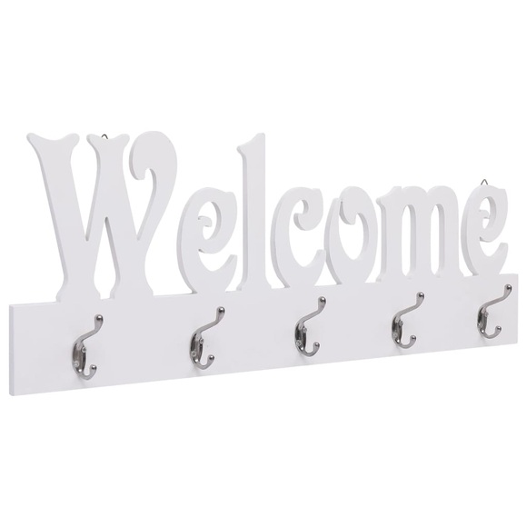 Wandgarderobe WELCOME Weiss 74 x 29,5 cm