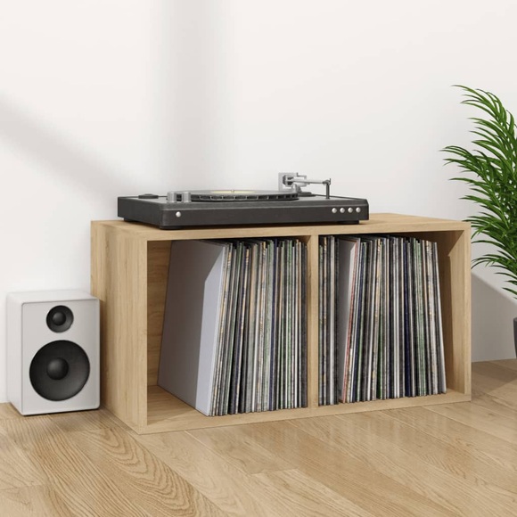 vidaXL Schallplatten-Aufbewahrungsbox Sonoma Eiche 71×34×36 cm