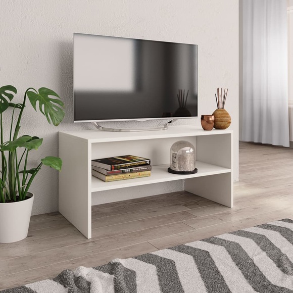 TV-Schrank Weiss 80 x 40 x 40 cm Spanplatte