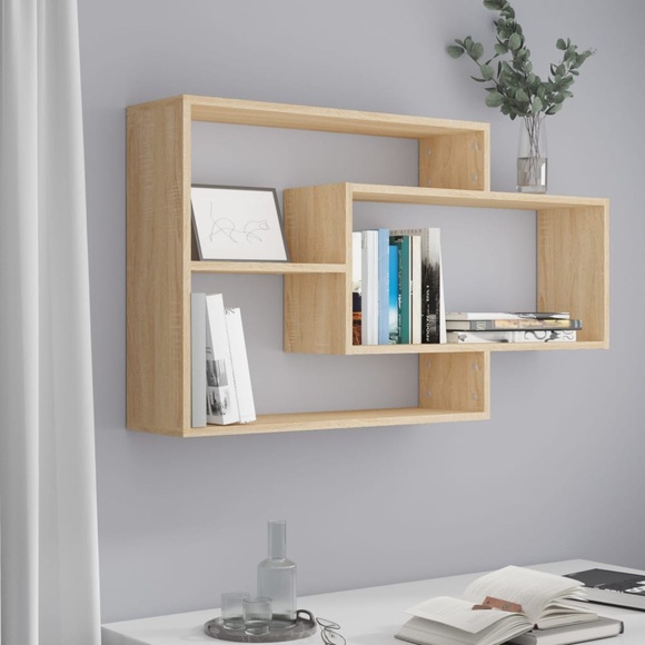 vidaXL Wandregale Sonoma-Eiche 104x20x58,5 cm Spanplatte