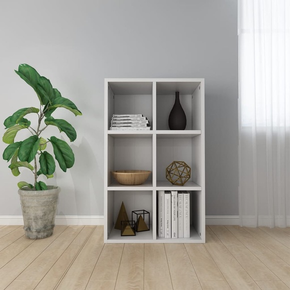 vidaXL Bücherregal/Sideboard Weiß 66×30×97,8 cm Spanplatte