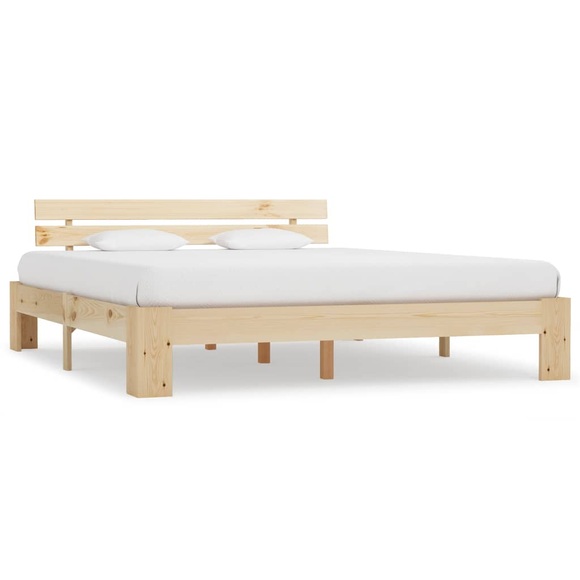 vidaXL Bettgestell Massivholz Kiefer 160 × 200 cm