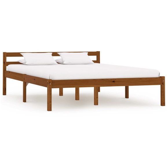 vidaXL Bettgestell Honigbraun Massivholz Kiefer 140×200 cm