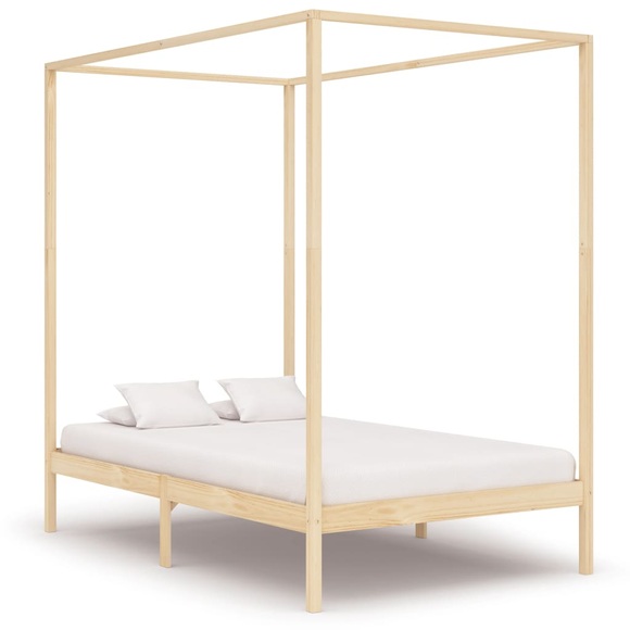 Himmelbett-Gestell Massivholz Kiefer 120 x 200 cm