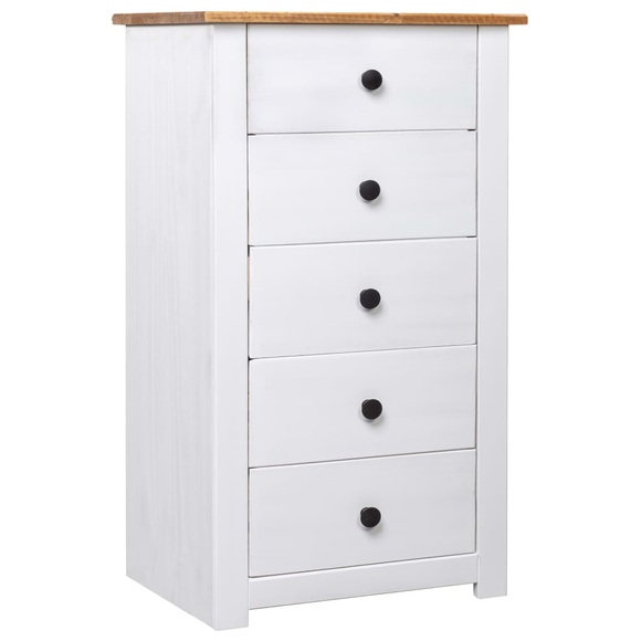Sideboard Weiss 46 x 40 x 89 cm Panama-Kiefer