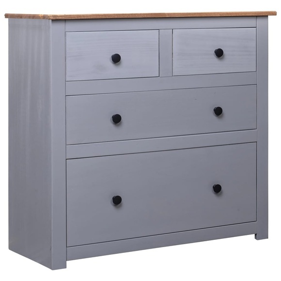 Sideboard Grau 80 x 40 x 83 cm Panama-Kiefer