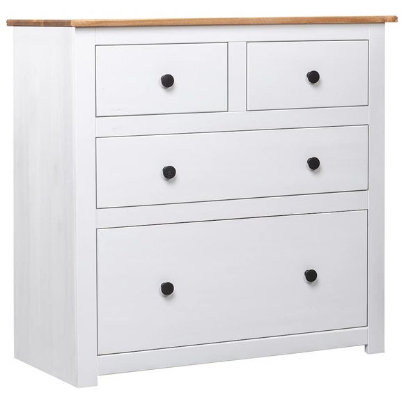 Sideboard Weiss 80 x 40 x 83 cm Panama-Kiefer