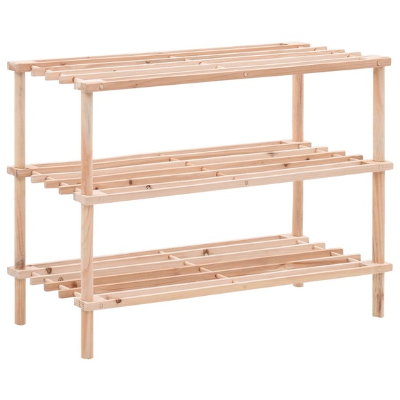 Schuhregal 3 Ebenen Massivholz