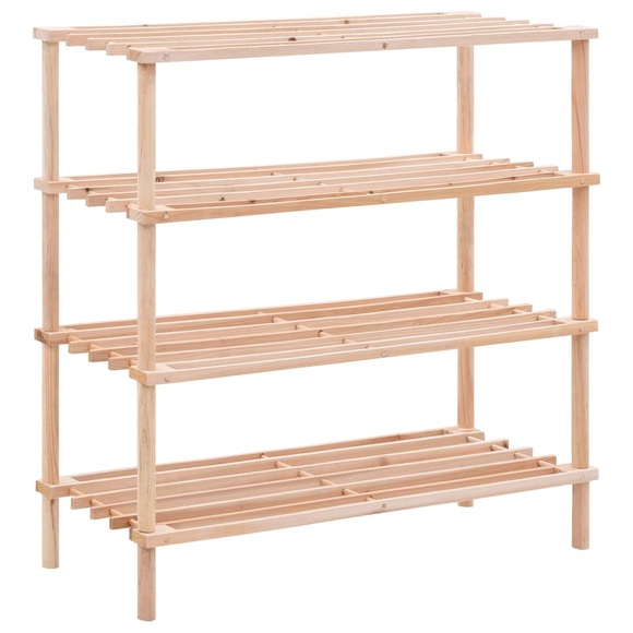 Schuhregal 4 Ebenen Massivholz