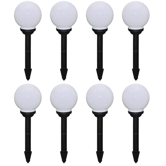 Wegeleuchten 8 Stk. LED 15 cm mit Erdspiess