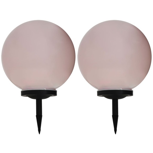 vidaXL Solar-Außenleuchten 2 Stk. LED Kugelförmig 40 cm RGB
