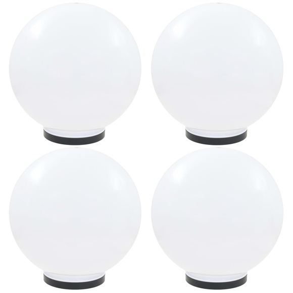 vidaXL LED-Gartenleuchten 4 Stk. Kugelförmig 40 cm PMMA