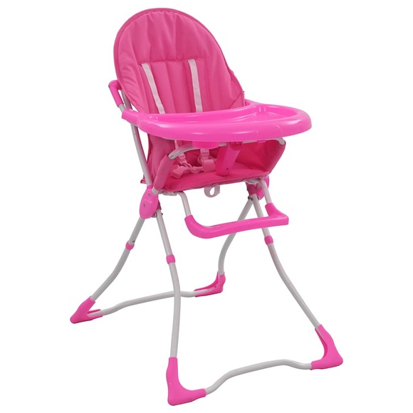 Baby-Hochstuhl Rosa und Weiss