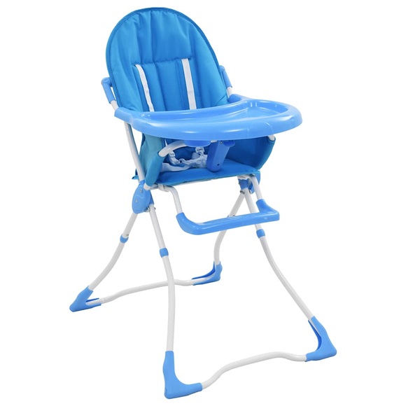 Baby-Hochstuhl Blau und Weiss
