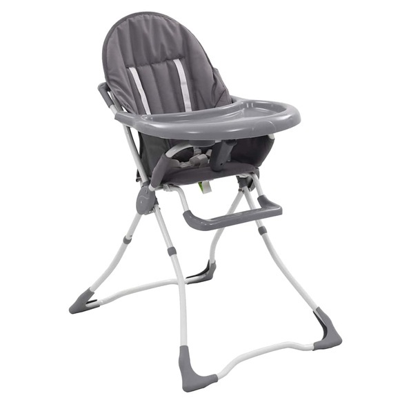 Baby-Hochstuhl Grau und Weiss