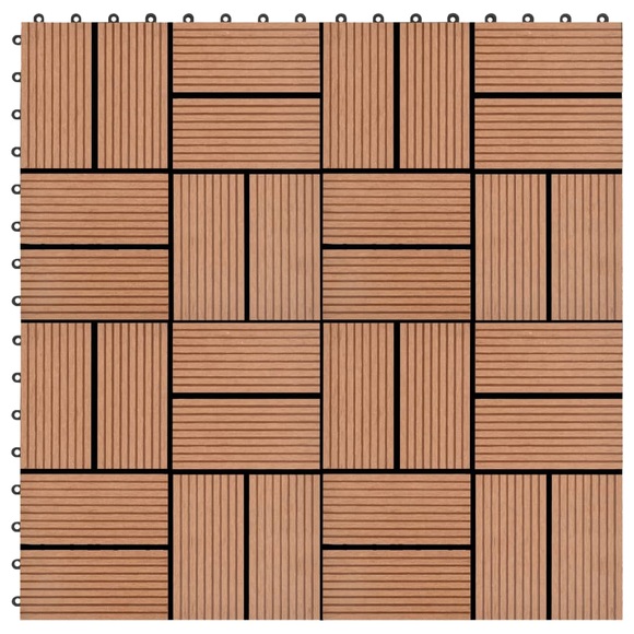 22 Stk. Terrassenfliesen 30 x 30 cm 2 qm WPC Braun