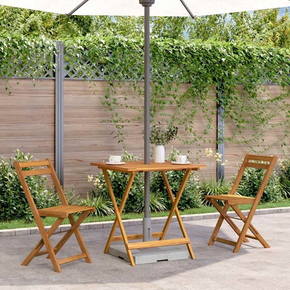 Klappbarer Gartentisch 70 x 70 x 75 cm Massivholz Akazie