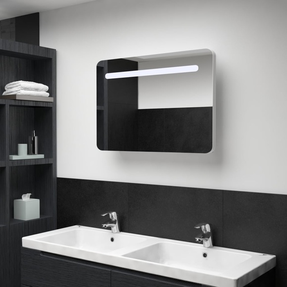 LED-Bad-Spiegelschrank 80 x 11 x 55 cm