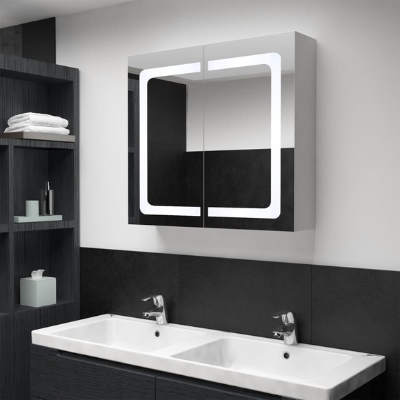 LED-Bad-Spiegelschrank 80 x 12,2 x 68 cm