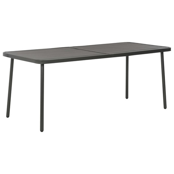 Gartentisch Dunkelgrau 180x83x72 cm Stahl