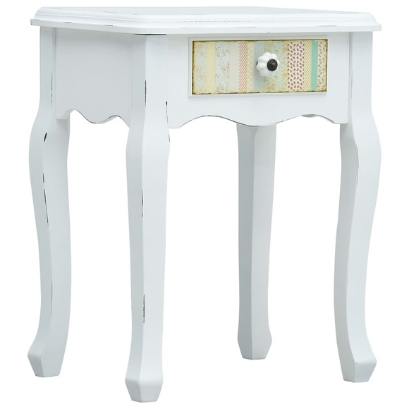 Nachttisch Weiss 40 x 30 x 50,5 cm Holz