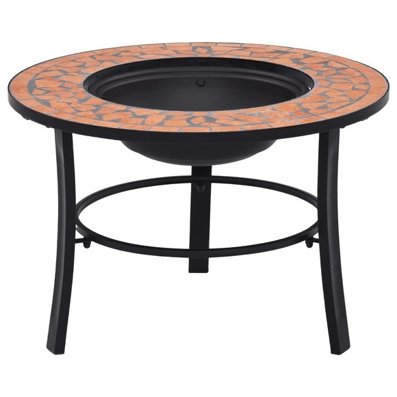 Mosaik-Feuerstelle Terrakotta 68 cm Keramik