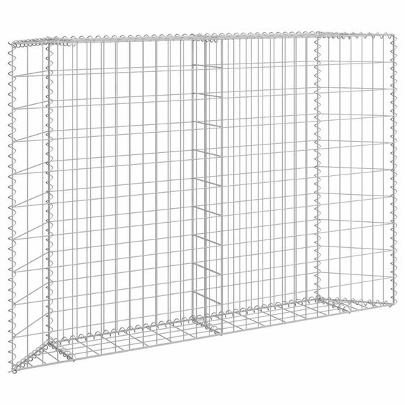 vidaXL Gabionen-Hochbeet Trapezform Verzinkter Stahl 150x20x100 cm