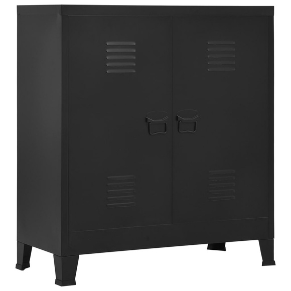 vidaXL Aktenschrank Industriell Schwarz 90×40×100 cm Stahl
