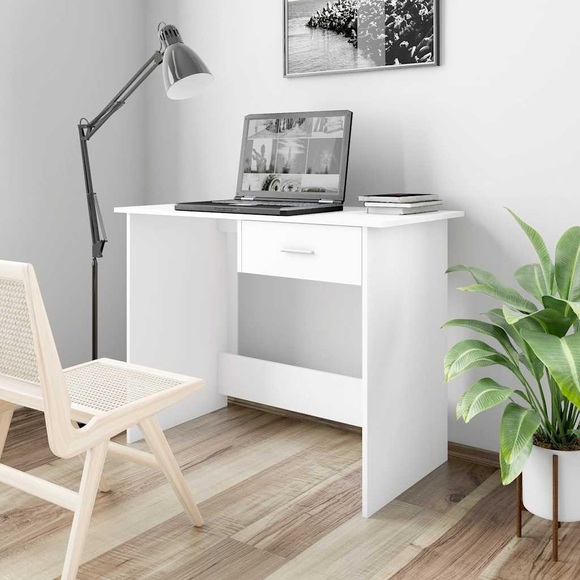 vidaXL Schreibtisch Weiß 100×50×76 cm Spanplatte