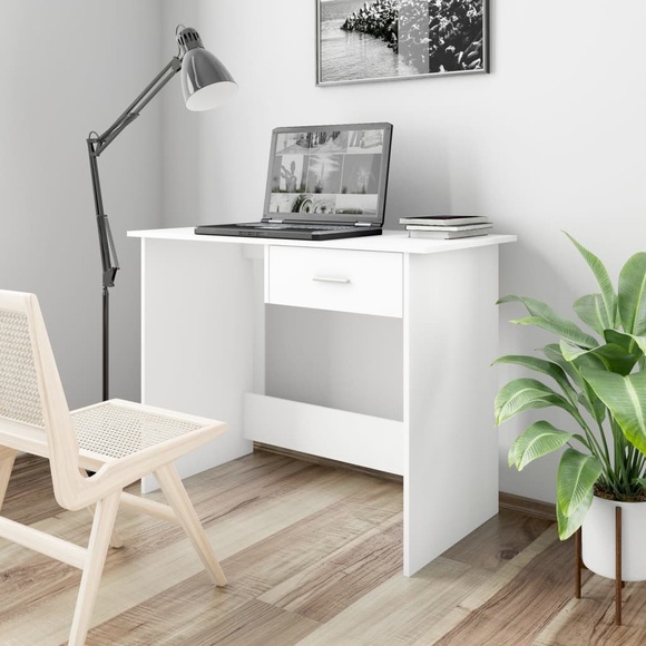 vidaXL Schreibtisch Weiß 100×50×76 cm Spanplatte