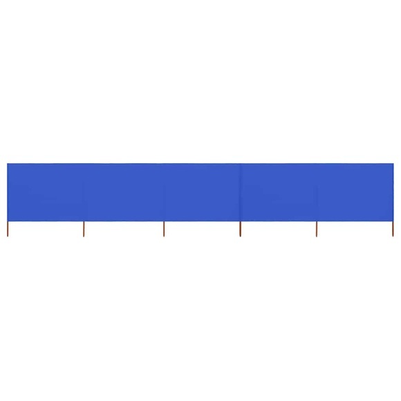 5-teiliges Windschutzgewebe 600 x 80 cm Azurblau