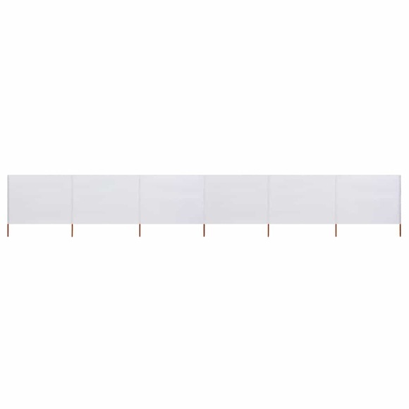 vidaXL 6-teiliges Windschutzgewebe 800 x 120 cm Sandweiß