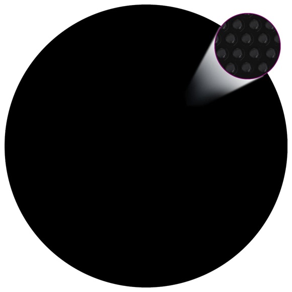 Poolabdeckung Schwarz 455 cm PE
