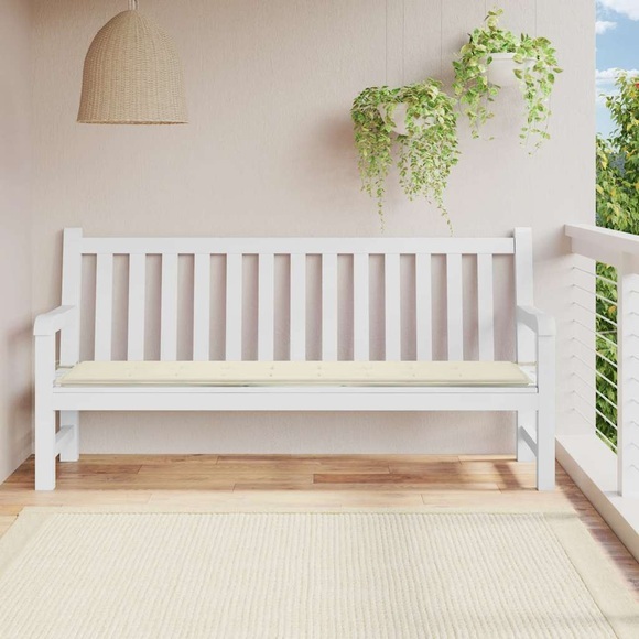 vidaXL Gartenbank-Auflage Creme 200x50x4 cm