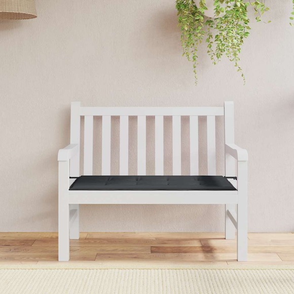 vidaXL Gartenbank-Auflage Schwarz 120x50x4 cm