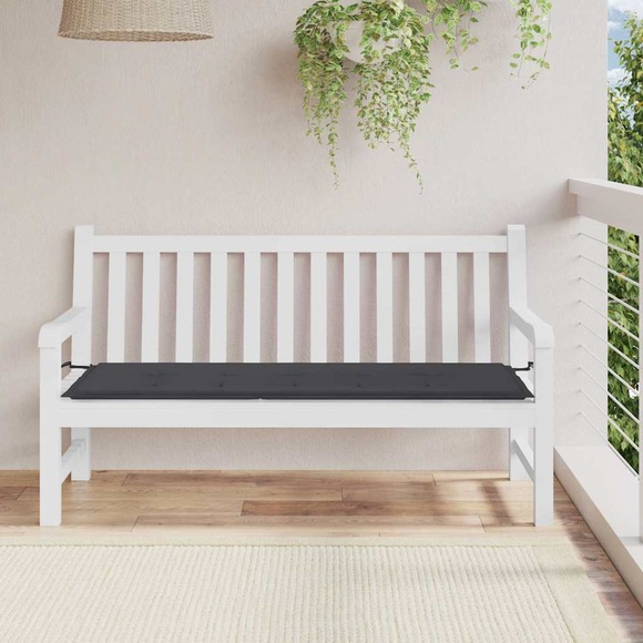 Gartenbank-Auflage Schwarz 150 x 50 x 3 cm