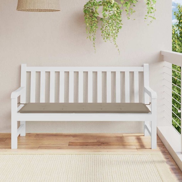 vidaXL Gartenbank-Auflage Taupe 150x50x4 cm