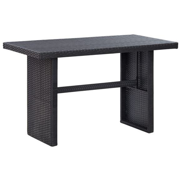 Gartentisch Schwarz 110 x 60 x 67 cm Poly Rattan