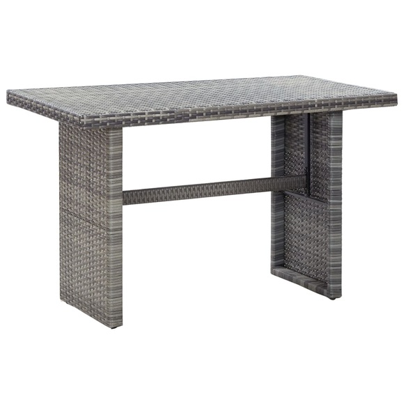 Gartentisch Anthrazit 110 x 60 x 67 cm Poly Rattan