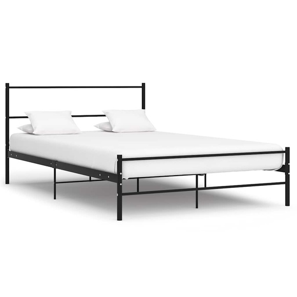 vidaXL Bettgestell Schwarz Metall 140×200 cm