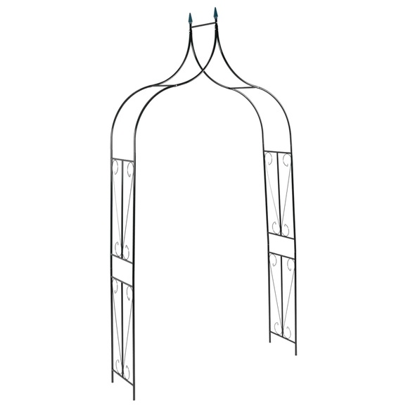 Rosenbogen Schwarz 120 x 38 x 258 cm Eisen