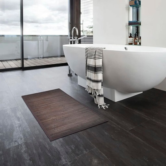 vidaXL Bambus-Badezimmermatten 4 Stk. 60×90 cm Dunkelbraun
