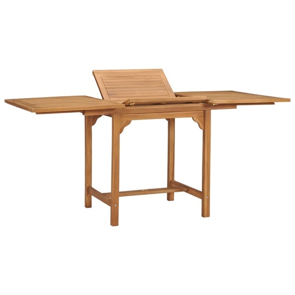 vidaXL Ausziehbarer Gartentisch (110-160)×80×75 cm Massivholz Teak