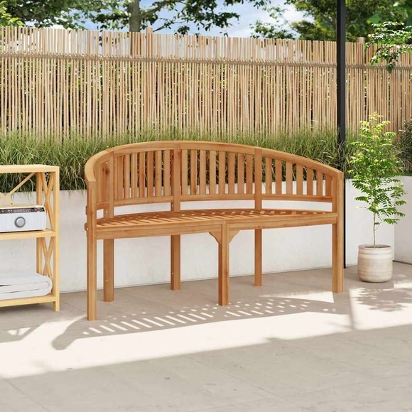 Bananenbank 151 cm Massivholz Teak