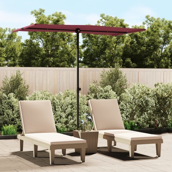 Sonnenschirm mit Aluminium-Mast 180 x 130 cm Bordeauxrot