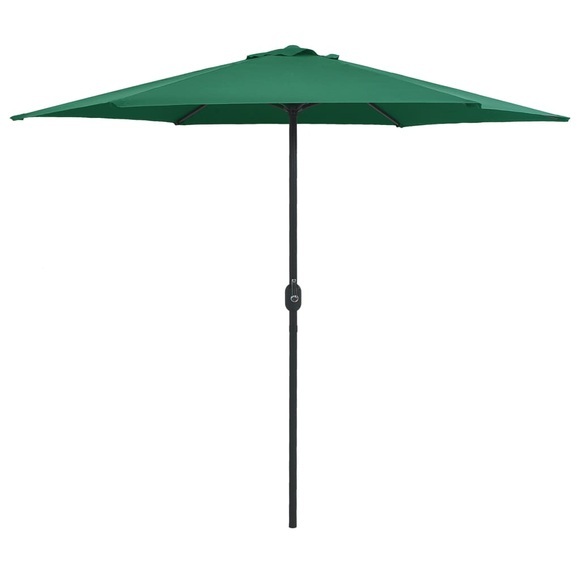 vidaXL Sonnenschirm mit Aluminium-Mast 270 x 246 cm Grün