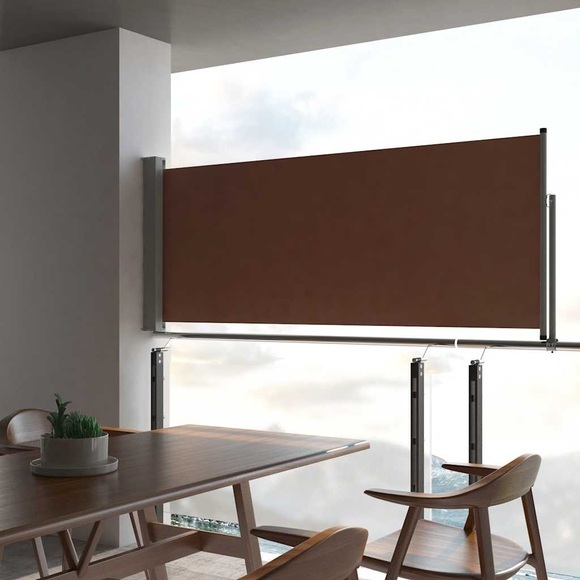 Ausziehbare Seitenmarkise 100x300 cm Braun