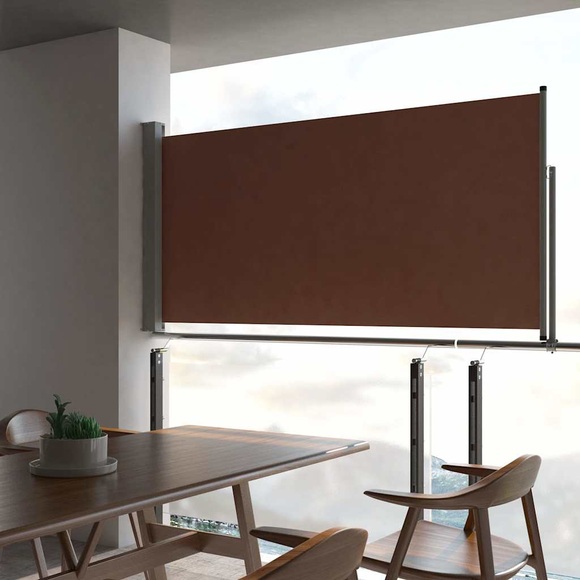 Ausziehbare Seitenmarkise 120x300 cm Braun