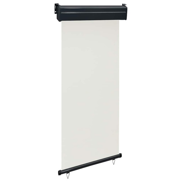vidaXL Balkon-Seitenmarkise 80 × 250 cm Cremeweiß